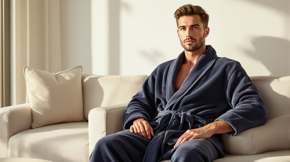 découvrez notre collection de peignoirs de bain pour homme alliant confort et style, parfaits pour se détendre à la maison avec élégance.