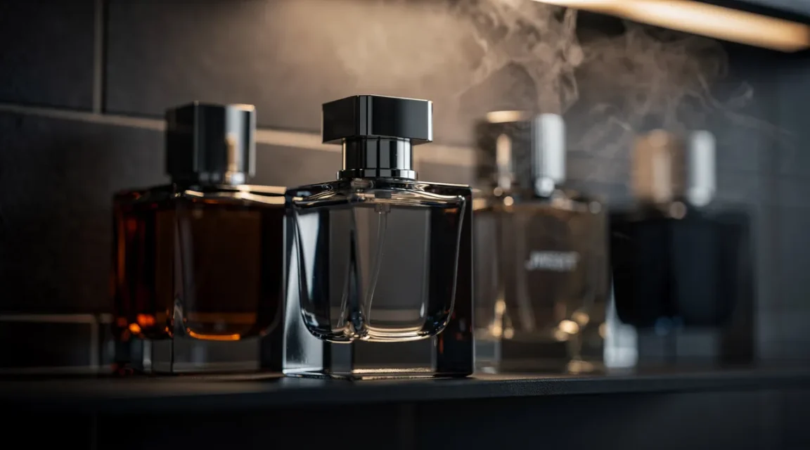 Dupe parfum Normal homme présenté avec flacons masculins sans marque visible
